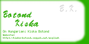 botond kiska business card